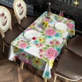 thumbnail image 2 of Pioneer Flower Floral Print Pattern Rectangle Tablecloth 60"x102", Waterproof Polyester Table Cloth, Wipeable Spillproof for Dining Camping Indoor Outdoor, 2 of 6