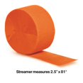 thumbnail image 2 of Orange Party Supplies Crepe Paper Streamer, 81 Foot Roll., 2 of 2