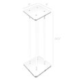 thumbnail image 5 of 9 X 9 X 24" 1" Rods Clear Riser Acrylic Transparent Plexiglass Pedestal Table Display Podium Glorifier Riser Stand Centerpiece Flower Sculputure Merchandise Lamp Book Stand 2X10136-9X9"+4X10135-24", 5 of 5