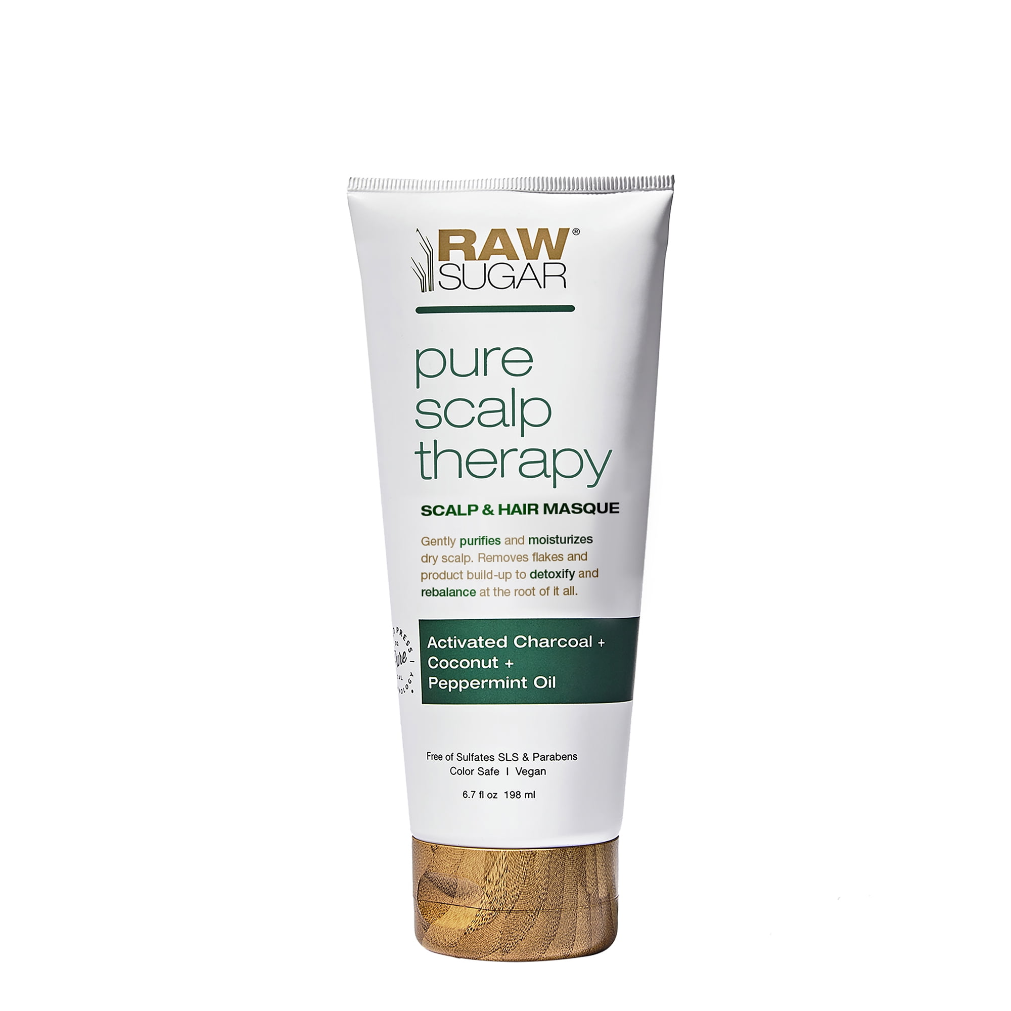 Raw Sugar Pure Scalp Therapy Moisturizing Hair Mask, Activated Charcoal,   fl oz 