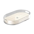thumbnail image 4 of Bandeja de postres de frutas, bandeja decorativa transparente, bandeja ovalada para servir, bandeja de desayuno para sala de estar, fiesta, 4 of 9
