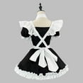 thumbnail image 4 of Taylonsss Women's Cosplay Dress Solid Color Cute Japanese Maid Style Square Neck Short Sleeve Knee-Length Anime Costume, 4 of 5