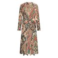 thumbnail image 5 of QUNYINEY Women Dresses Casual Vintage Long Sleeve A-Line Dress Crew Neck with Pockets Flowy Maxi Dresses, 5 of 5