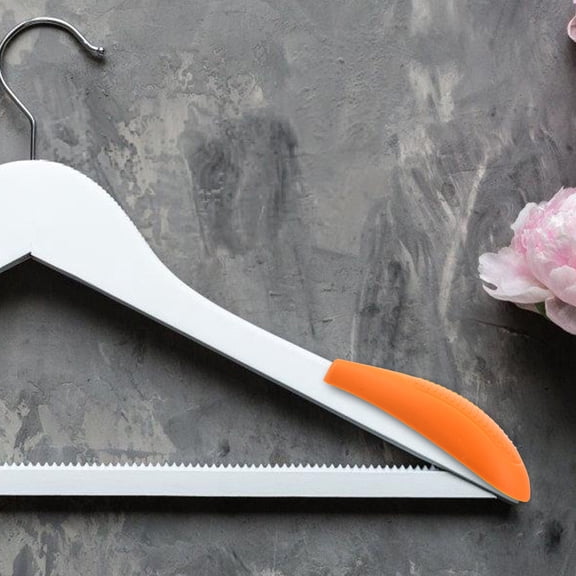 GETAJGHSD 24Pcs Non Skid Plastic Hanger Shoulder Forms Orange for Clothes Support and Stability