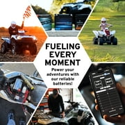 Chrome Battery Yb14l-a2 (14l-a2 12 Volts,14 Ah, 190 Cca) Sealed AGM Snowmobile Battery for Arctic Cat And Yamaha Models