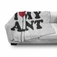 thumbnail image 2 of Aunt Soft Flannel Fleece Throw Blanket, Basic Design of I Love My Aunt Bold Typography on a Plain Background, Cozy Plush for Indoor and Outdoor Use, 50" x 60", Charcoal Grey Dark Pink, by Ambesonne, 2 of 5