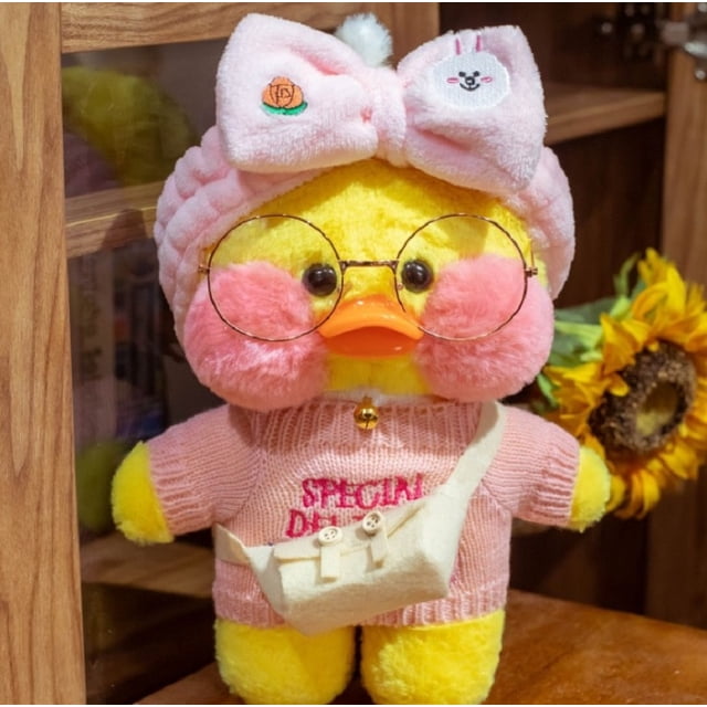 30cm Cafe Duck Plush Toy Cute Duck Stuffed Doll Cartoon Animal Dolls Kids Toys Birthday Gifts For Childrenwhite duck12 He Qiyong unisex