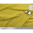 thumbnail image 3 of Soimoi Yellow Velvet Fabric Ribbons & Brown Heart Decor Fabric Printed Yard 58 Inch Wide, 3 of 3