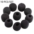 thumbnail image 1 of 10Pcs Microphone Foam Windscreen Cover for Gaming Headset Headworn Mic Black, 1 of 11