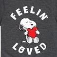 thumbnail image 3 of Peanuts - Feelin Loved  - Toddler And Youth Short Sleeve Graphic T-Shirt, 3 of 6