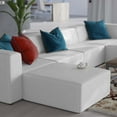 thumbnail image 5 of Sectional Sofa Set, Faux Vegan Leather, White, Modern Contemporary Urban Design, Living Lounge Room Hotel Lobby Hospitality, 5 of 10