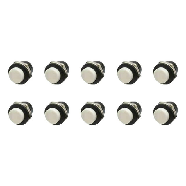sweethay Botón pulsador de 100 piezas, tamaño compacto, ahorro de espacio, pieza reemplazada, interruptor de presión, accesorios mejorados, Videojuegos y accesorios Blanco