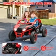thumbnail image 2 of 24V Ride on Toy Cars 2 Seater, Kids Ride on UTV Cars with Remote Control, Battery Powered Electric Car for Kids Boys Girls 3-8 w/Bluetooth and Lights, 4 Wheelers Drive, Red, 2 of 8