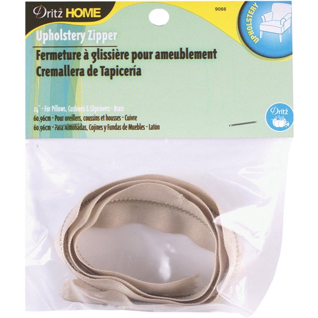 Dritz Home Fermeture Éclair en Laiton pour Rembourrage 24 Pouces-Beige