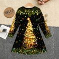 thumbnail image 5 of Girls' Long Sleeved Dresses Comfortable Christmas T-Shirt Dress Xmas Dress Up Outfits (Black), 5 of 5