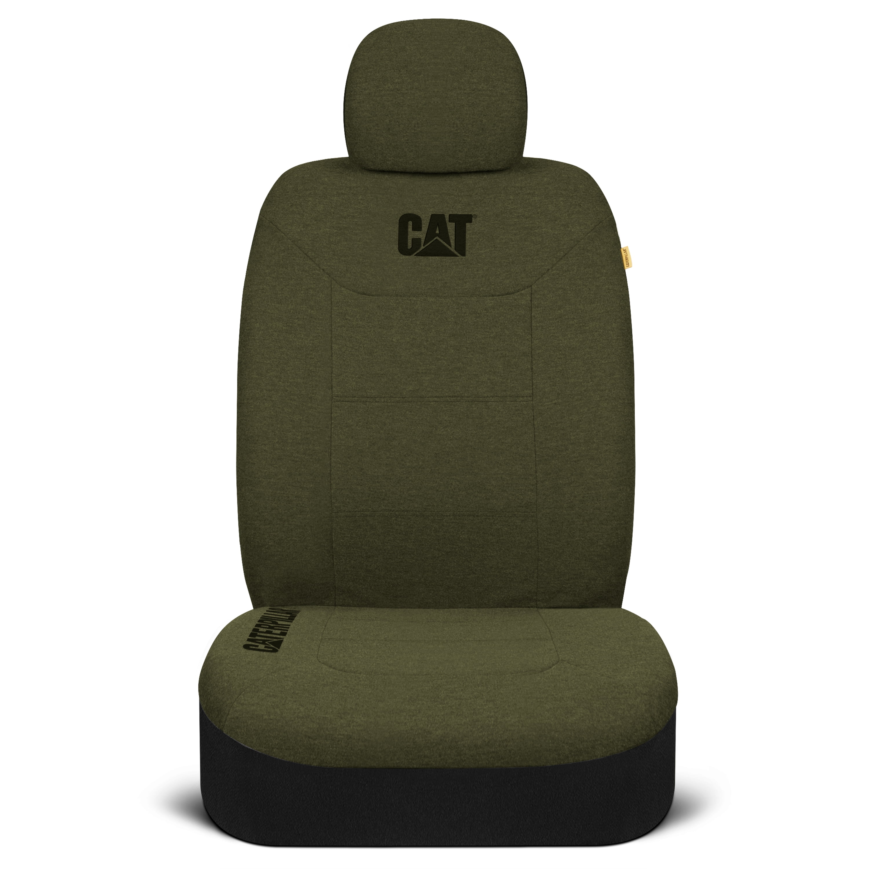Cat CozyBlend Car Seat Covers, Olive Green Heather - Premium Jersey Fabric Seat Covers for Cars Trucks SUV, Universal Fit