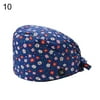 Bluelans Racoon Fox Print Sweat Absorbant Dust Proof Scrub Cap Buttons Adjustable Hat,Scrub Cap-10#