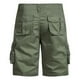 thumbnail image 4 of pstuiky Pantalones cortos para hombre, Pantalones cortos con cordón y múltiples bolsillos para hombre, de color liso, a la moda Pantalones cortos de baloncesto, 4 of 5