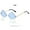 Blue, variant on Retro Rimless Sunglasses for Women Cloud Shaped Lenses with Raining Crystal Tassel Pendant,UV400 Protection Metal Frame Glasses for Party Disco Cosplay Themed Events Pink One Size