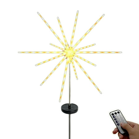 

Sukalun Solar Firework Lights Waterproof Solar Garden Fire-works Lamp Outdoor Solar Pathway Lights IP65 8 Lighting Modes Remote Control Landscape Lighting for Patio Yard Christmas Decor