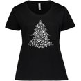 thumbnail image 3 of Inktastic Furry Christmas Tree As Pawprints Women's Plus Size T-Shirt, 3 of 5
