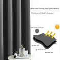 thumbnail image 4 of Black and White Gray Lattice Geometry Blackout Curtains, Diamond Checker Concise Print Curtain, Grommet Curtains for Living Room/Bedroom 26"W x 45"L (Pack of 2), 4 of 6