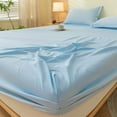 1pc Plain Fitted Sheet Skinfriendly Bed Cover fundas de colchón