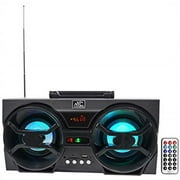 NYC Acoustics NPB3 Dual 4" 30w Bluetooth Boombox Speaker w/USB; SD; LED+Remote