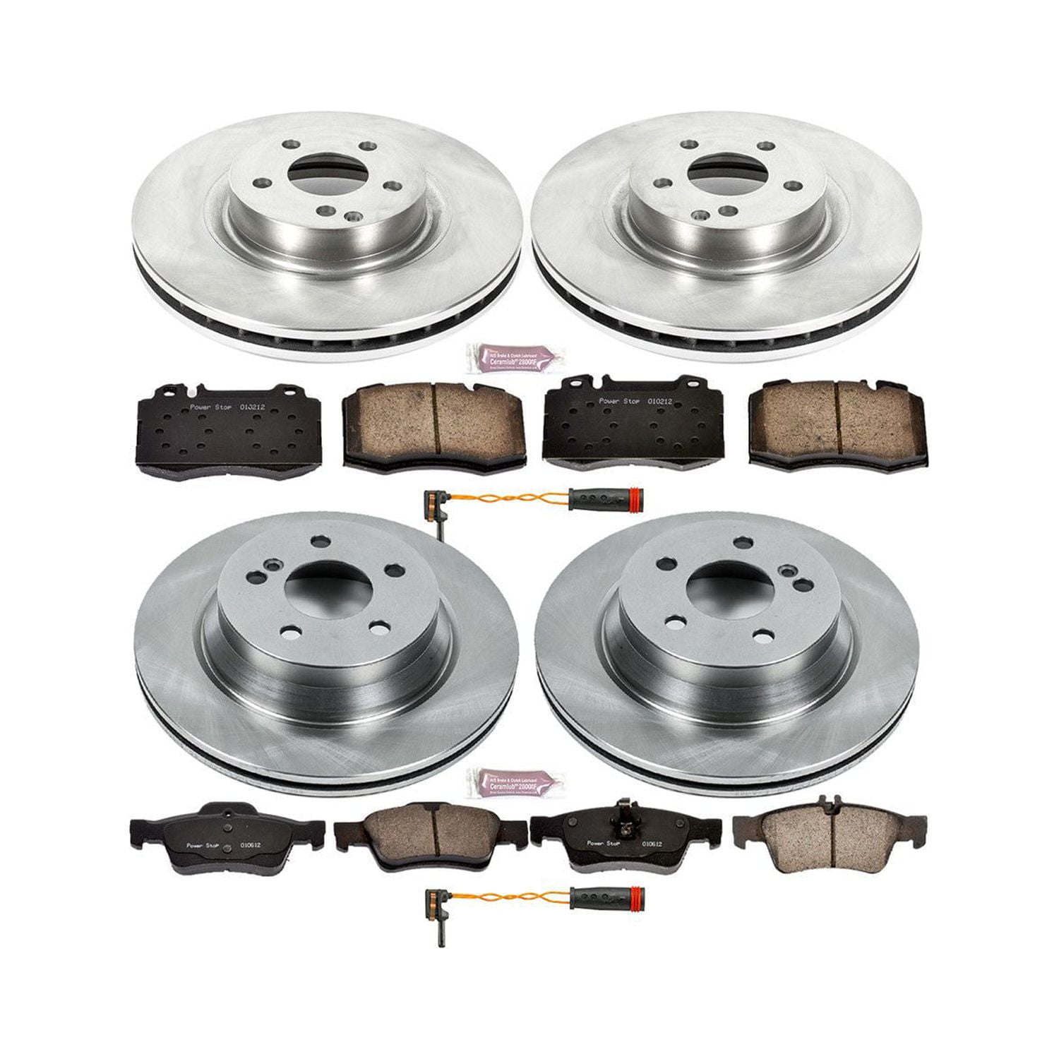 Power Stop Front and Rear Stock Replacement Brake Pad and Rotor Kit KOE6598