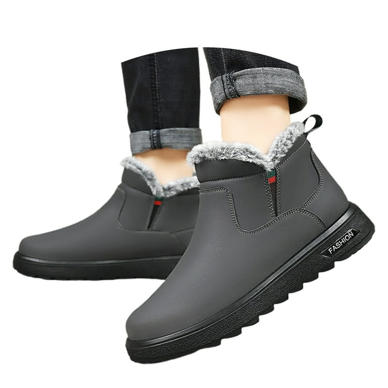 Gyexs Mens Snow Boots Tall, Winter Shoes Women Dressy, Wide Calf