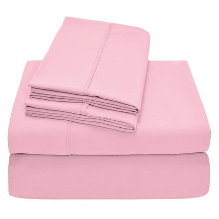 Twin Sheets Sets Extra Long Premium 1800 Ultra-Soft Microfiber Sheet Set Twin Extra Long - Double Brushed - Hypoallergenic - Wrinkle Resistant (Twin XL, Light Pink) ()