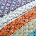 thumbnail image 3 of Stripe Quilt Set 3Pcs Multicolor Bedding Set Bedroom Quilt Bed 100% Cotton Full/Queen Size, 3 of 4
