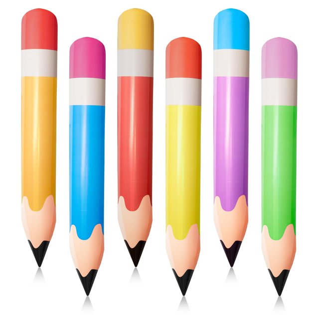 Globos inflables para lápices Denylo pro, 70 cm, multicolor, 6 unidades
