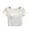 White, variant on Kovlvoll Crop Tops for Women Square Neck Short Sleeve Casual Summer Solid Color Comfy Top with Padded