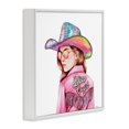 thumbnail image 2 of Stupell Industries Art Deco Pink Disco Cowgirl White Framed Giclee Art, 24 x 24, by Amanda Greenwood, 2 of 7