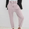 thumbnail image 2 of Lovskoo High Waisted Baggy Cargo Jeans for Women Rolled Cuff Casual Loose Cropped Denim Pants Pink M, 2 of 5