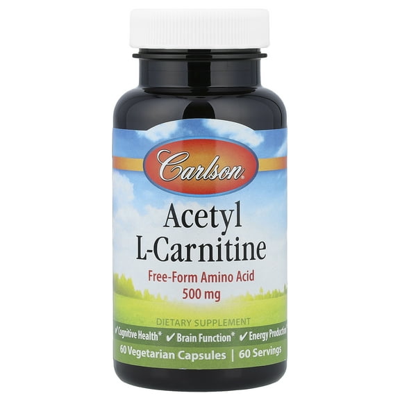 Carlson Acetyl L-Carnitine, 500 mg, 60 Vegetarian Capsules