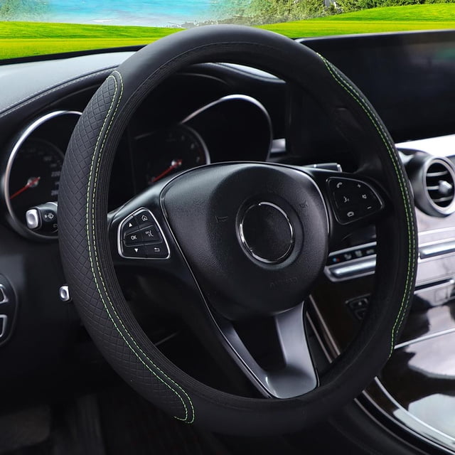 Sport Car Steering Wheel Cover | Anti-Slip Leather Auto Steering-Wheel Protector for Enhanced Grip & Driving Comfort, Universal Fit