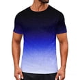 thumbnail image 3 of Xcmzpl T-Shirt Dégradé pour Homme à Manches Courtes Col Rond Tee Hauts d'Été Muscle Ajusté T-Shirts Camisetas de Hombre P-3TG, 3 of 10