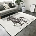 thumbnail image 3 of Area Rugs For Living Room Decor - Cowboy Ride A Horse Soft Anti Slip Throw Washable Rugs 5x7 For Bedroom, Indoor Carpet For Bedroom Living Room 80x58In, 3 of 7