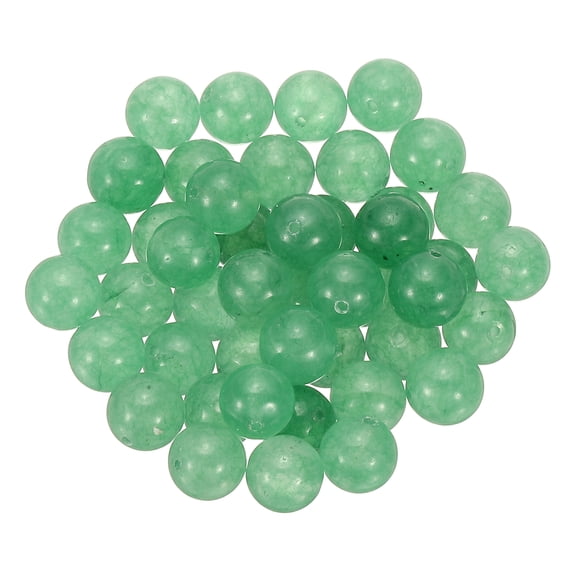 Uxcell 10mm Aventurine Beads, 45 Pcs Round Natural Gemstone Beads for Jewelry Making DIY, Aventurine Green