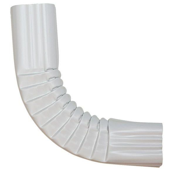 Near 90degree Gutter Elbow, Aluminum (2x3, Low Gloss White)