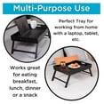 thumbnail image 5 of DyGTyX Wood Bed Tray for Eating | TV Tray with Folding Legs | Laptop Table | Wide Breakfast Serving Lap Desk with Sides & Handles | Black, 5 of 9