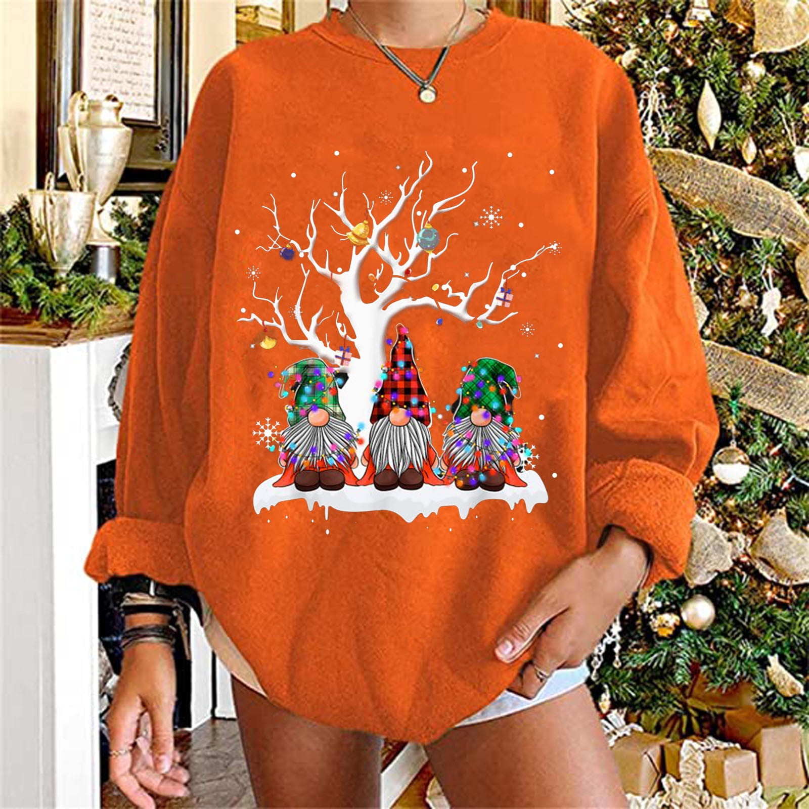 Orange ugly cheap christmas sweater