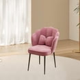 thumbnail image 1 of Sillón de tocador,Sillón de tocador moderno y cómodo para sala de estar en casa,Silla de escritorio de terciopelo Silla de juego de moda Dormitorio,Sillón decorativo con patas de Rosa oscuro, 1 of 8