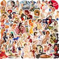 thumbnail image 1 of Paquete de pegatinas Pin Up Girl de la Segunda Guerra Mundial, 50 unidades, calcomanías retro de est, 1 of 2