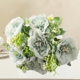 thumbnail image 3 of Sunjoy Tech 1 Bunch Artificial Flower No Watering Non-Withered 5 Forks Simulation Camellia Bouquet Wedding Decoration Home Decor, 3 of 8