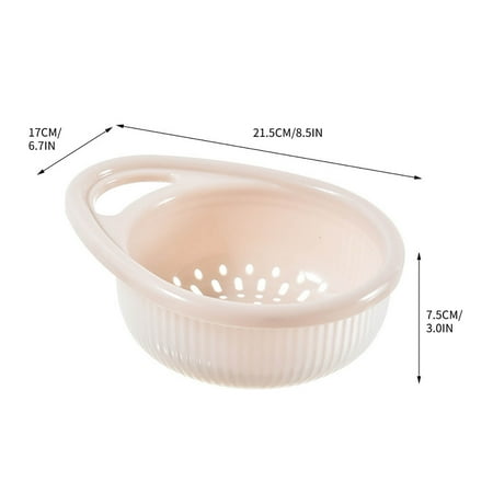 

Bdday Kitchen Tools and Gadgets Double-Layer Handle Draining Basket for Kitchen Household Portable Fruit and Vegetable Draining Basket Fruit and Vegetable Washing Basin Kitchen Tools and Gadgets