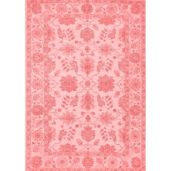 Ahgly Company Indoor Rectangle Oriental Red Traditional Area Rugs, 4' x 6'