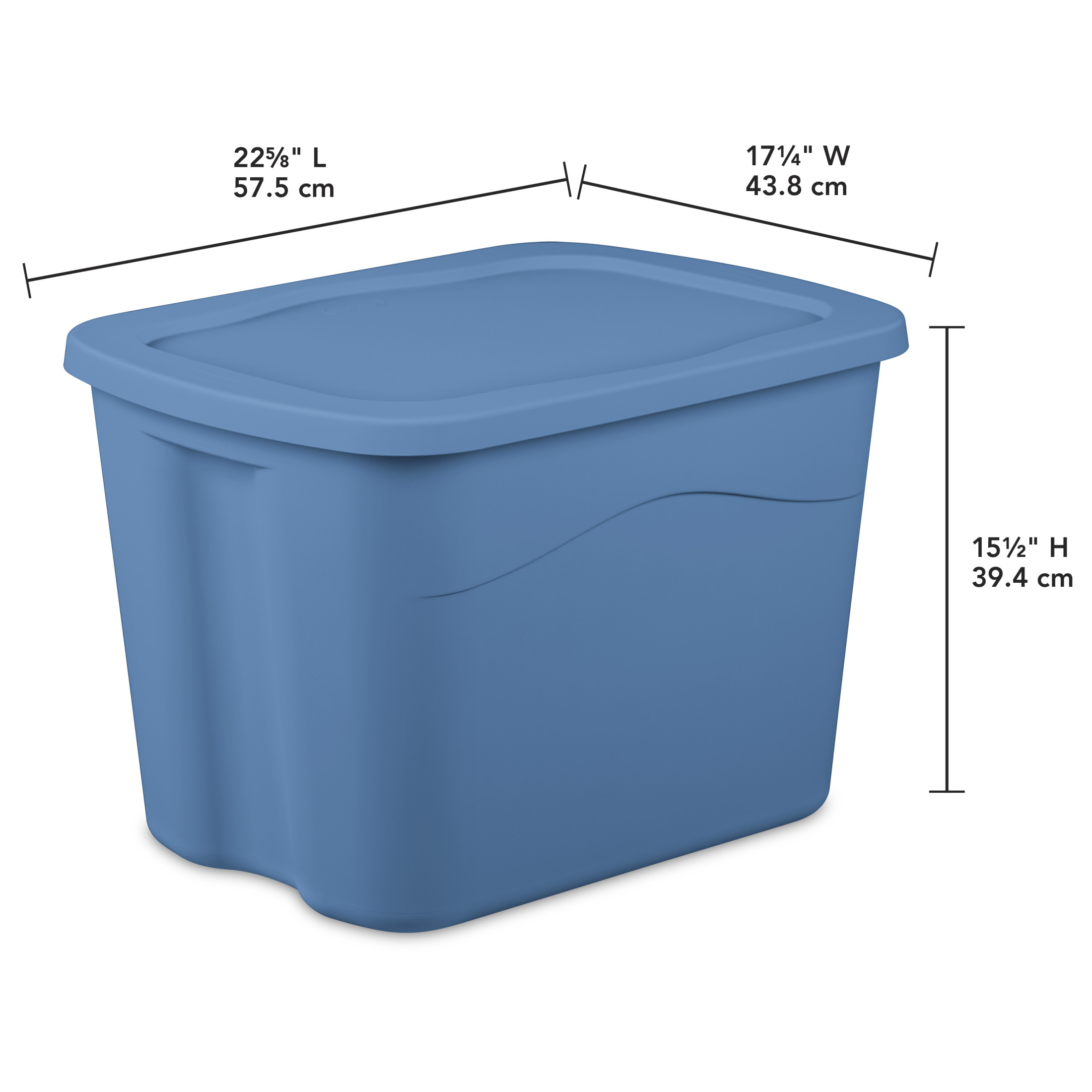 Sterilite 18-Gallon Storage Bin with Lid, Light Blue, 8-Pack photo 2